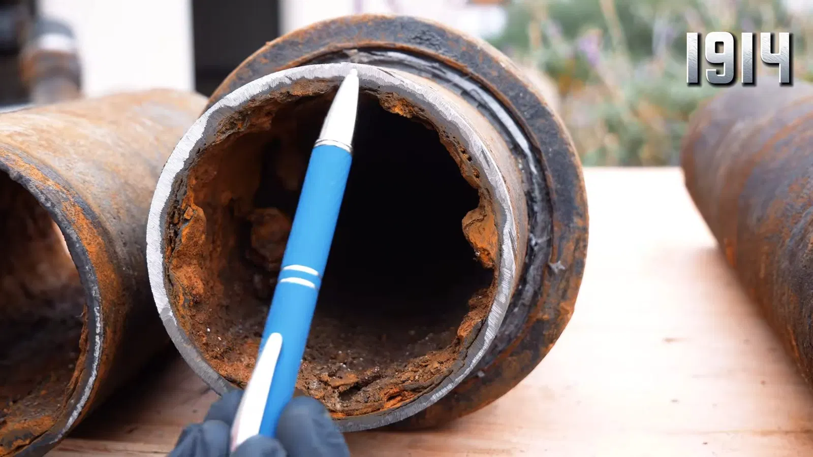 Cast Iron Sewer Pipe Condition Cleanout Access Cleanout access used in cast iron sewer pipe condition