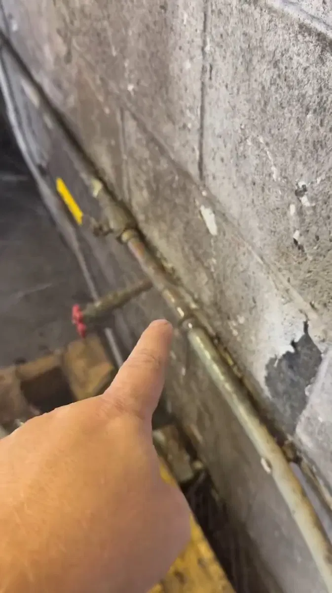 Rough in overview during commercial water line repair