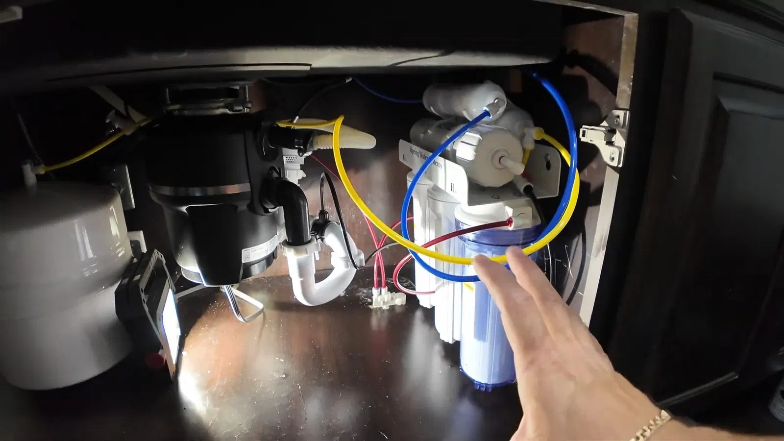 Mounting ring during garbage disposal repair installation