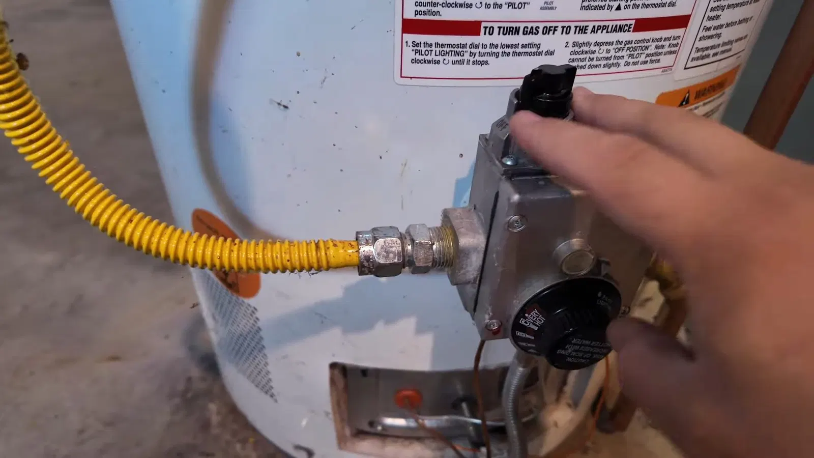 Gas water heater replacement with focus on water supply connection