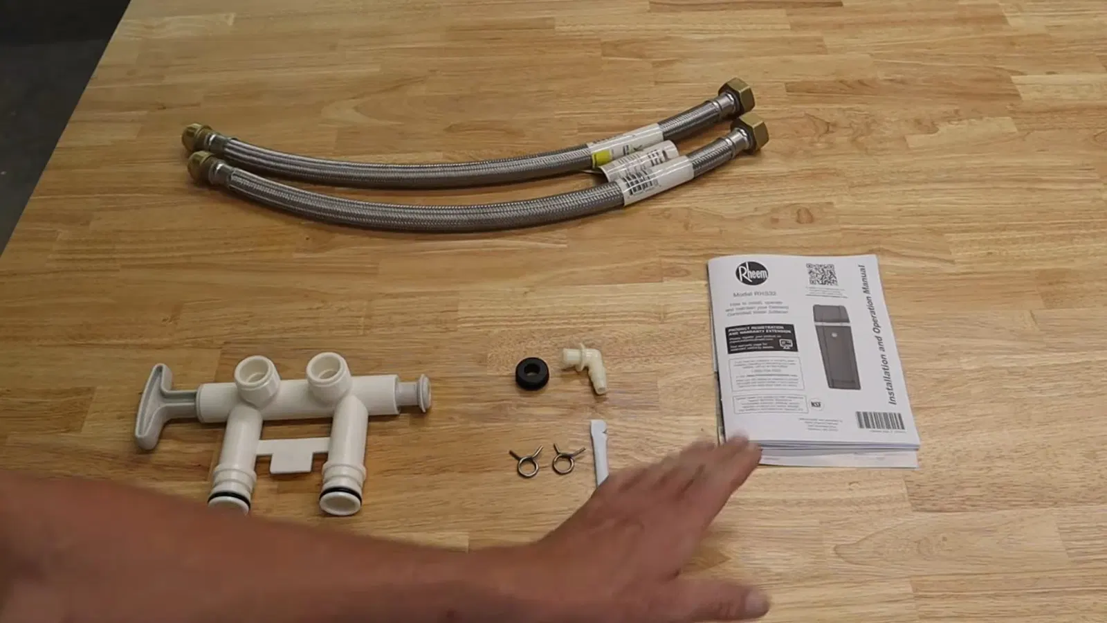 Close view of equipment overview for reverse osmosis installation