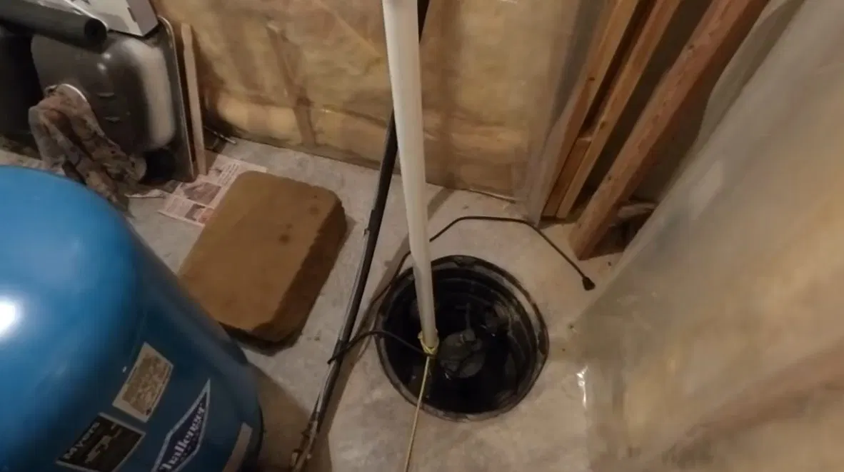 Pump unit used in sump pump installation repair