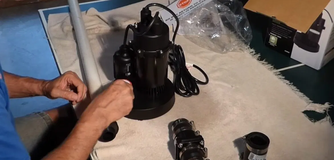 Sump pump installation with focus on sump basin