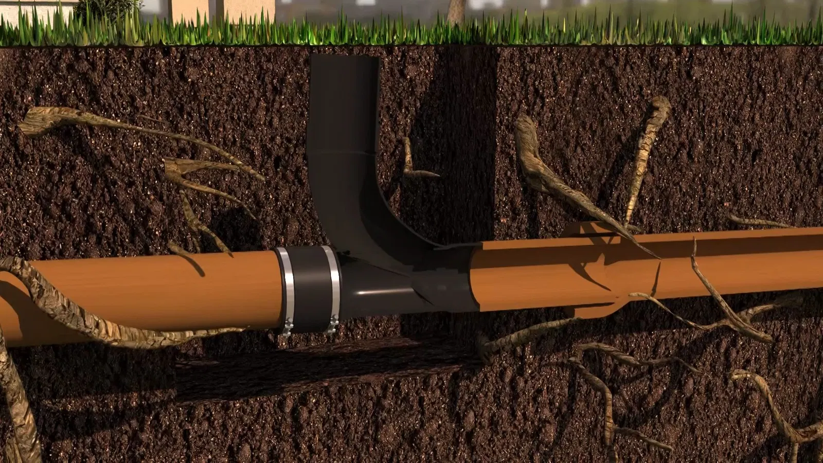Trenchless Sewer Repair Demo Access Point Trenchless sewer repair demo with focus on access point