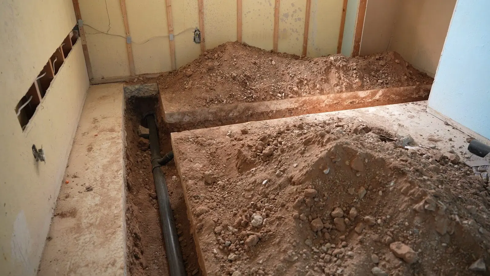 Trenchless Underground Pipe Repair Liner Material Plumbing service view of liner material in trenchless underground pipe repair