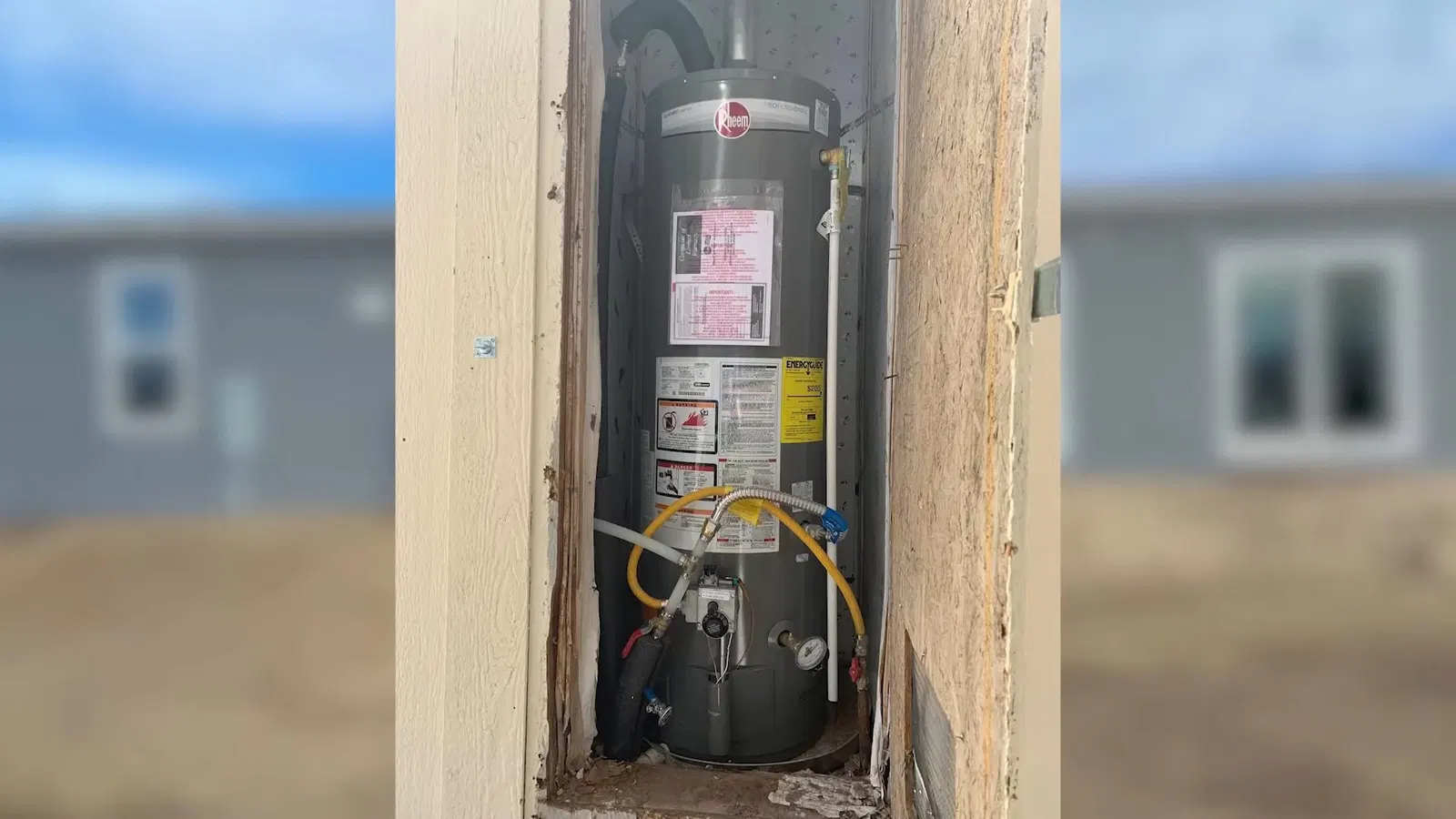 Water Heater Inspection Water Supply Connection Water heater inspection showing water supply connection