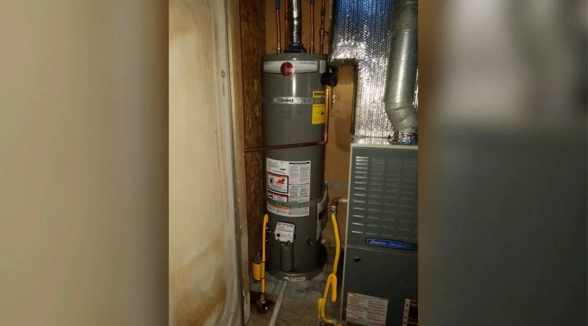 Plumbing service view of unit overview in water heater repair
