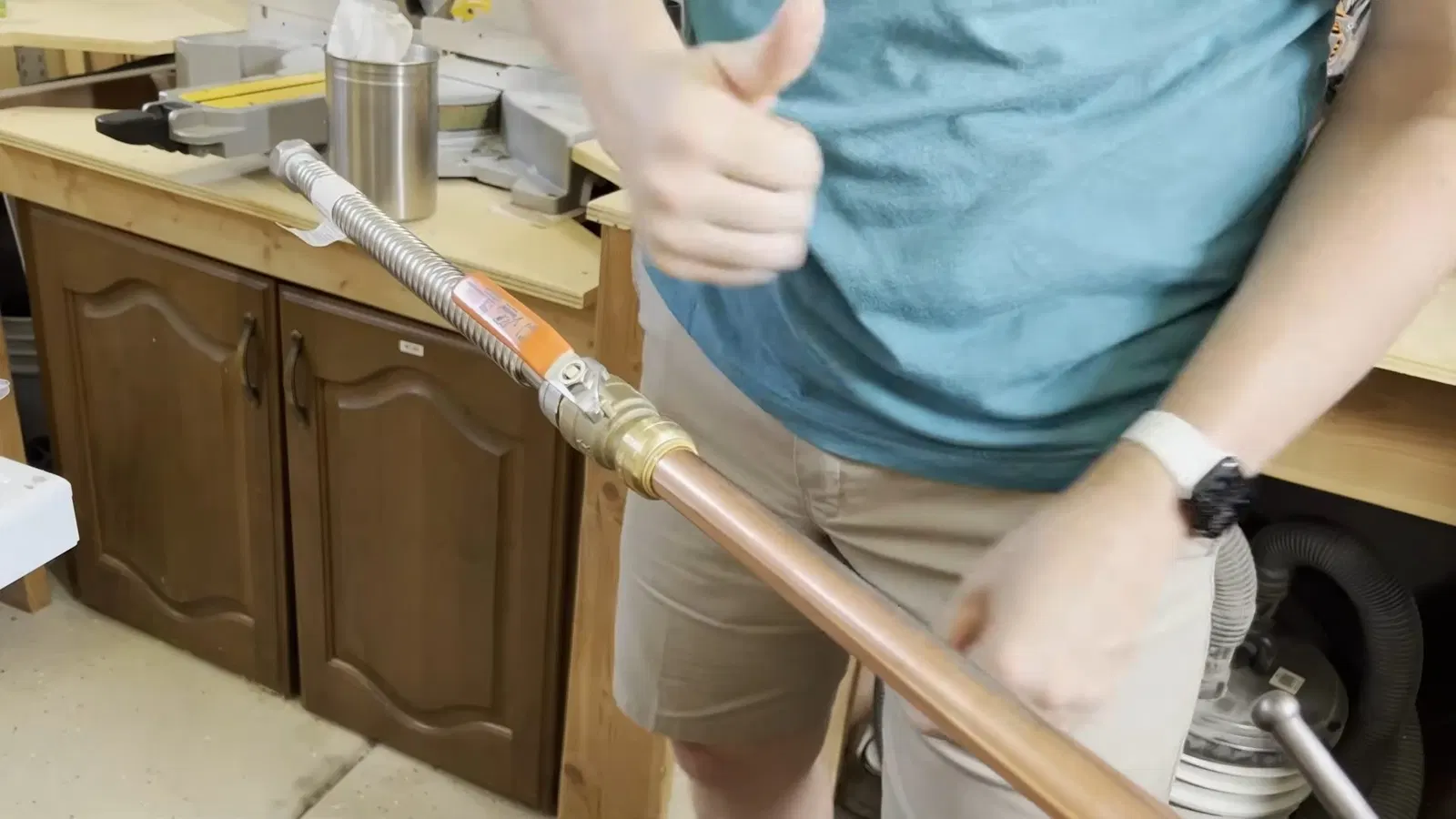 Anode rod access during water heater replacement