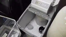 Plumbing service view of control head in water softener cleaning