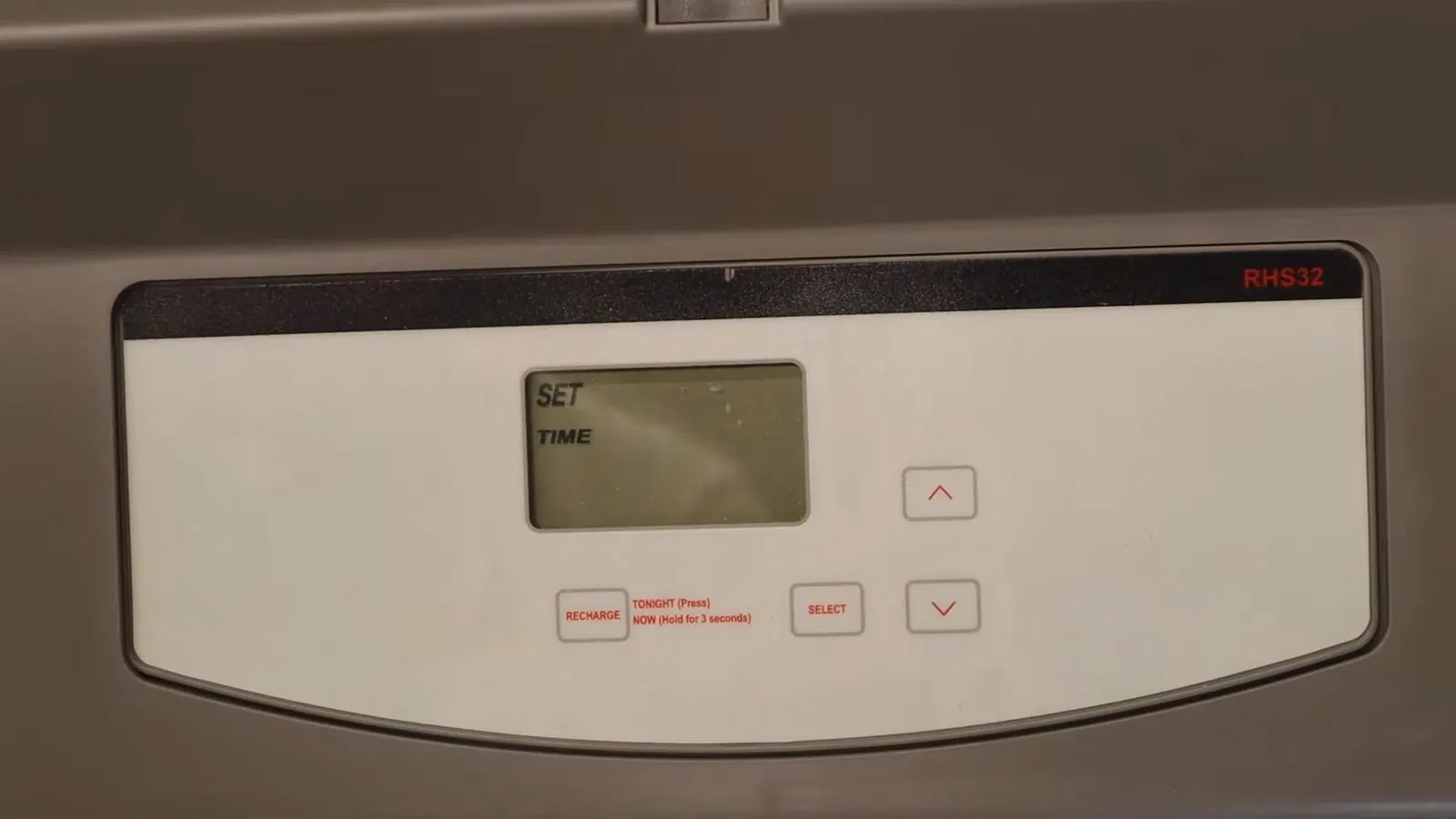 Water Softener Installation Control Head Control head during water softener installation