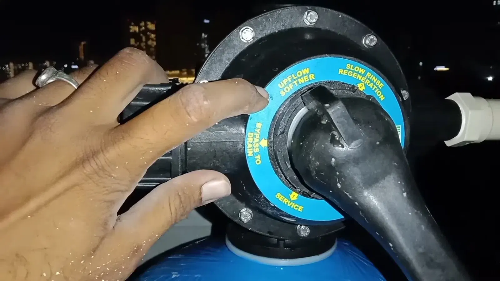 Water Softener Installation Drain Connection Drain connection used in water softener installation